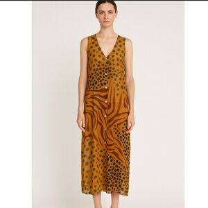 Aquasuit by La Perla - Midi Dress Animal Polka Dot Button Front Resort Wear